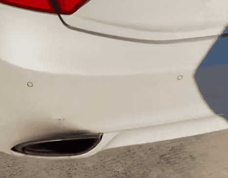 Hyundai rear bumper and exhaust area before exterior detailing